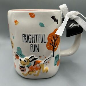 Rae Dunn Disney Pluto FRIGHTFUL FUN Halloween Mug Dog Candy Detail NEW